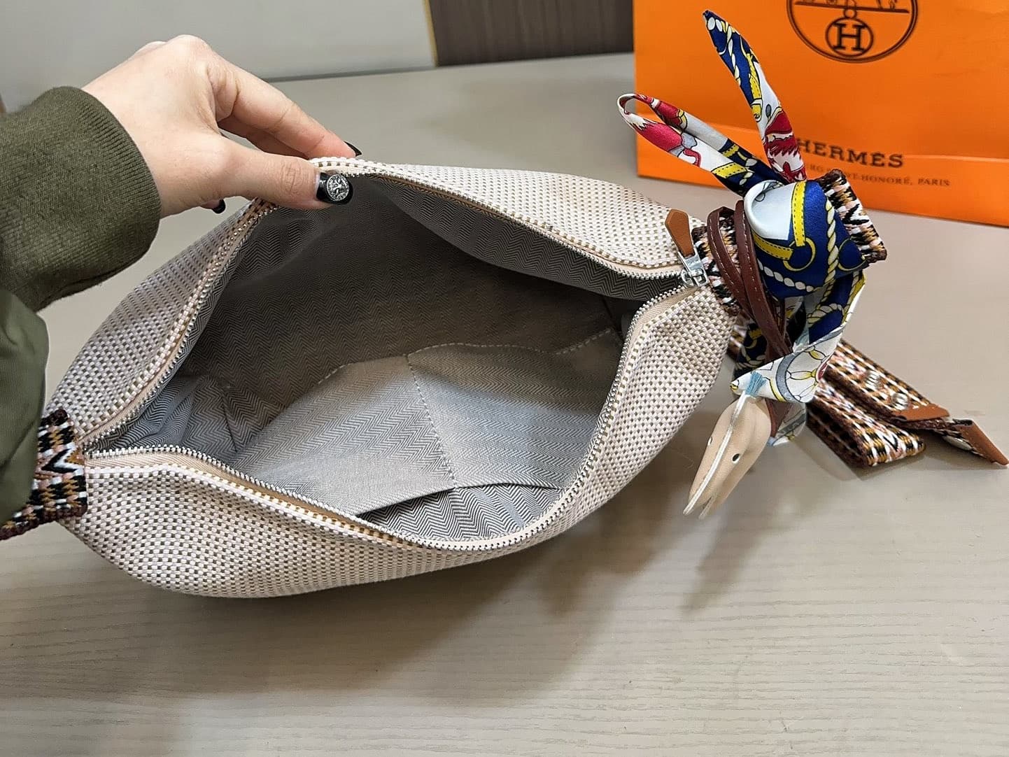 【エルメス】希少◆2wayバッグにも★GMサイズ ポーチ