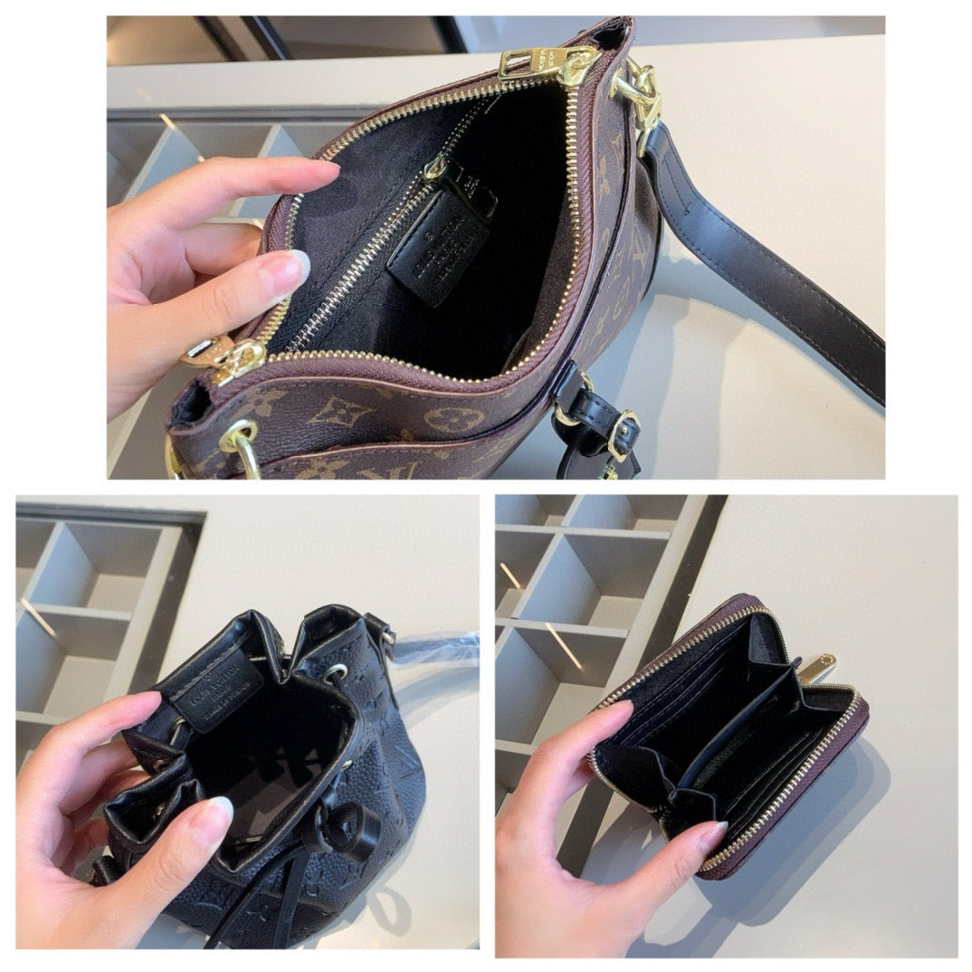 【ルイ・ヴィトン】★Odeon3点セットショルダーバッグ|ミニNanoバケットバッグ&ラブリーなジップポーチ付き♪