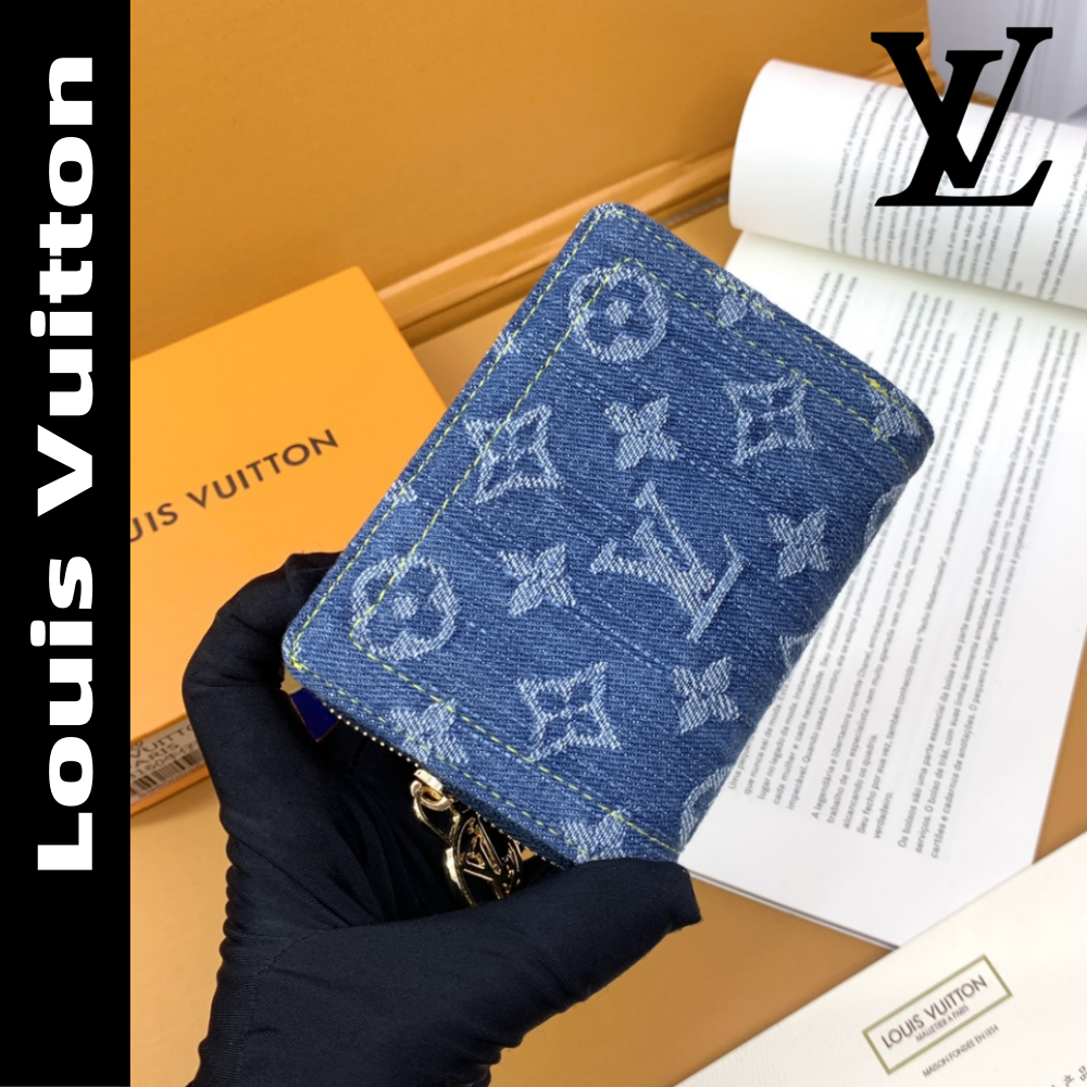 【ルイ・ヴィトン】限定★大人気デニム素材の二つ折り財