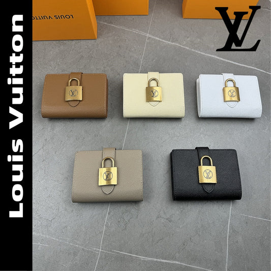 【ルイヴィトン】折りたたみ財布 コンパクト ロゴ ギフトに5色