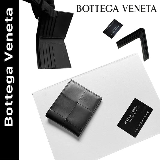 【ボッテガヴェネタ】人気★カセット 二つ折り財布  黒
