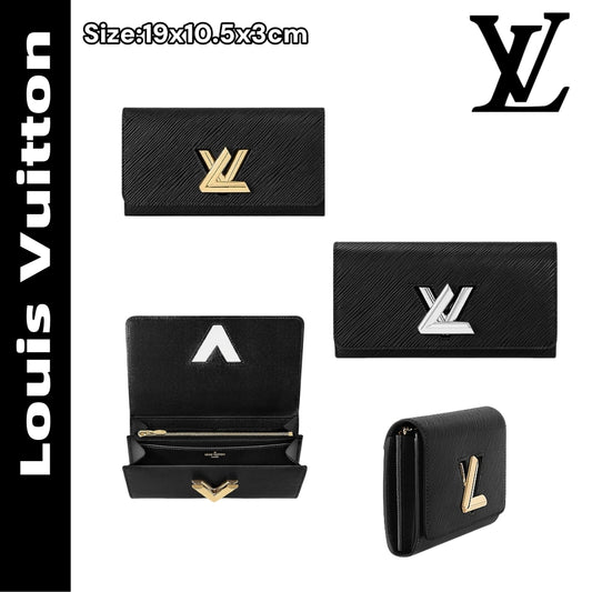 【ルイヴィトン】洗練デザイン限定★希少色あり★ツイスト長財布