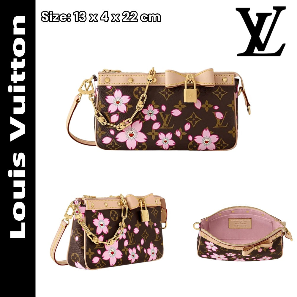 【ルイヴィトン】村上隆コラボ◆キュートな桜  ショルダーバッグM13666