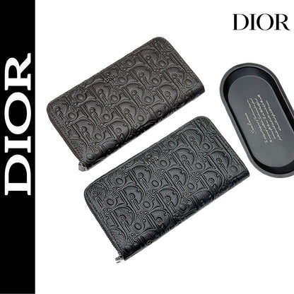 【ディオール】新作★ロゴの長財布☆ロングジップウォレット2色
