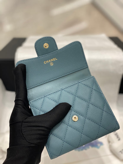 【シャネル】大人気コンパクト ♪マトラッセ♪三つ折り財布 キャビアスキン5色