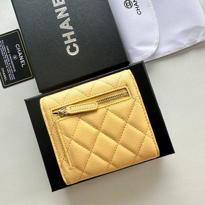 【シャネル】大人気コンパクト ♪マトラッセ♪三つ折り財布 キャビアスキン5色