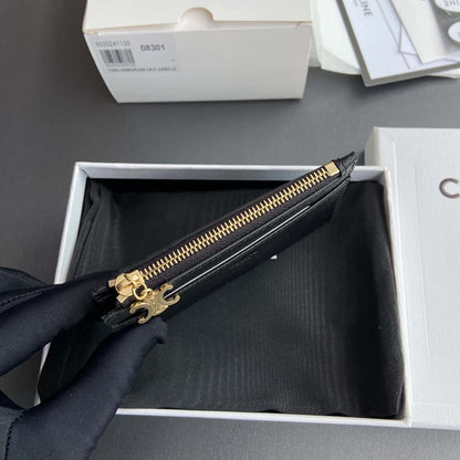 【セリーヌ】2色ギフトにも*送料込☆ ジップ付きカードホルダー トリオンフ チャーム