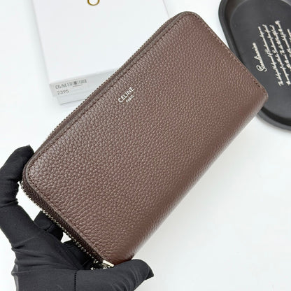 【セリーヌ】新作★ラージ ジップウォレット / グレインドカーフスキン3色