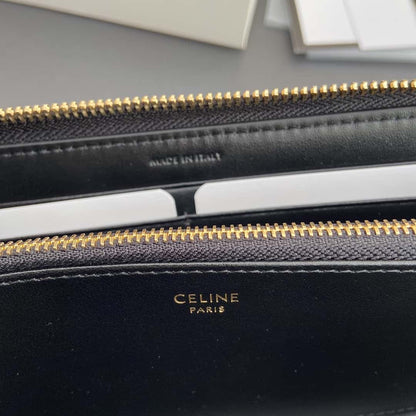 【セリーヌ】新作 人気商品ラージ ジップウォレットキュイルトリオンフ