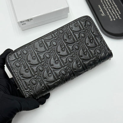 【ディオール】新作★ロゴの長財布☆ロングジップウォレット2色