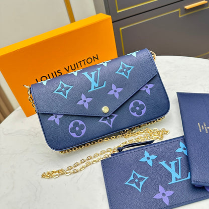 【ルイヴィトン】大人気♪ポシェット　チェーンウォレット7色
