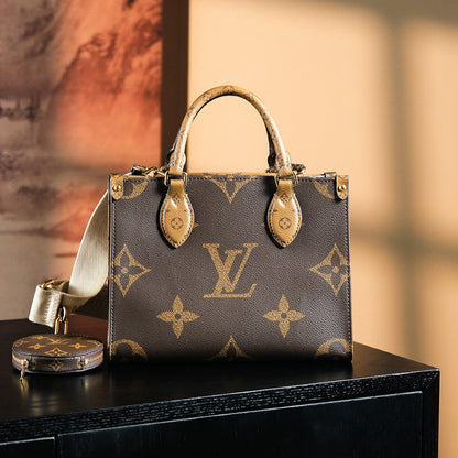 【ルイヴィトン】★大人気★男女共に人気OnTheGo PM 両面異色｜入手困難M46373