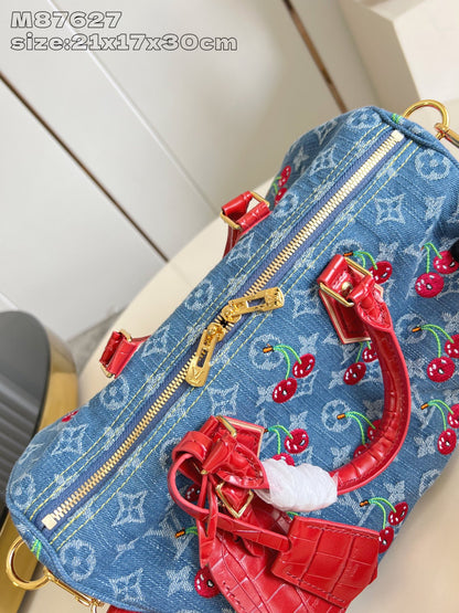 【ルイヴィトン】《村上隆》 モノグラム・チェリー スピーディ 30