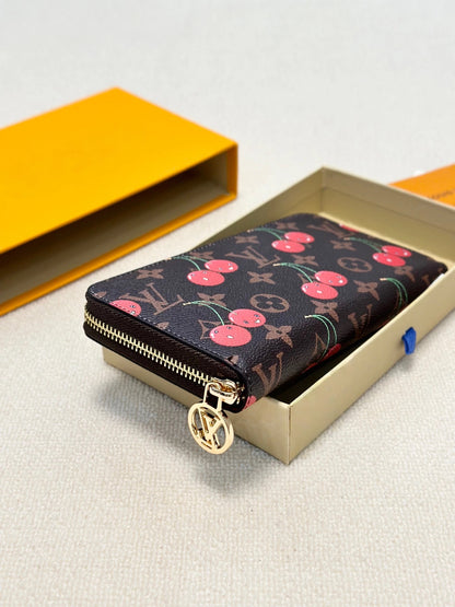 【ルイヴィトン】 ジッピー・ウォレット モノグラム ♪ チェリー