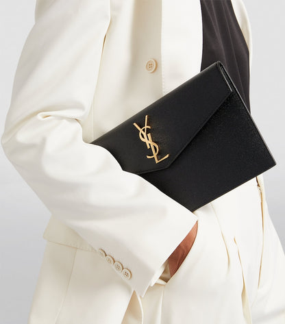 【サンローラン】贅沢な装いに  Uptown レザー クラッチBag 早い者勝ち