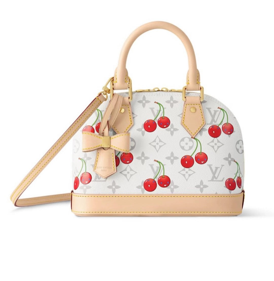 【ルイヴィトン】新作コラボLV x TMアルマBB さくらんぼ ハンドバッグ M14234